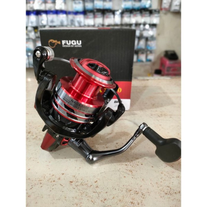 PANCING KOH JUBAIDI REEL SPINNING POWER HANDLE MURAH FUGU NAGA 1000 2000 3000 4000 SMOOTH - Merah, 1
