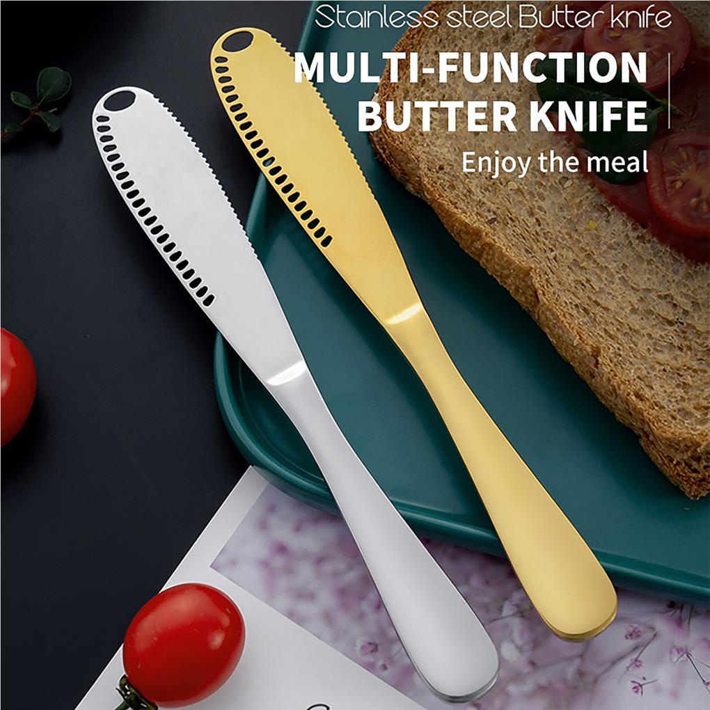 2x Butter Slicer Alat Pengiris Stainless Steel Pengerjaan Halus Ukuran Kompak Handily Gripped Hole Lap Dapur Gadget