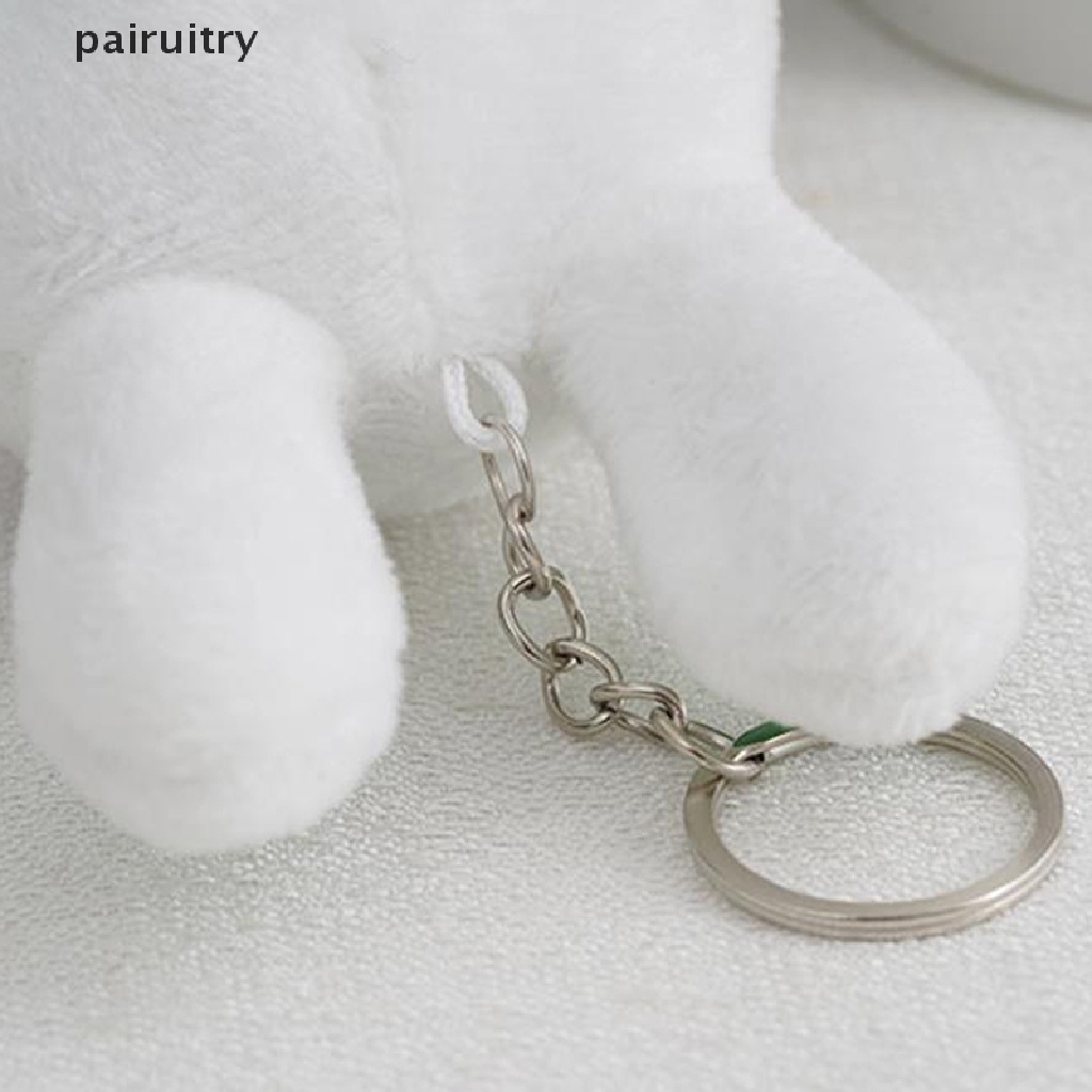 Prt 12 cm Lucu Fluffy Rabbit Gantungan Kunci Woman Handbag Bag Keyring Gantungan Kunci Mobil Liontin Gantungan Kunci PRT