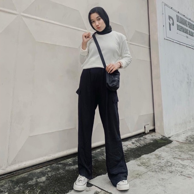 KAOS RIB BASIC ATASAN WANITA - KAOS POLOS WANITA - KAOS RIB