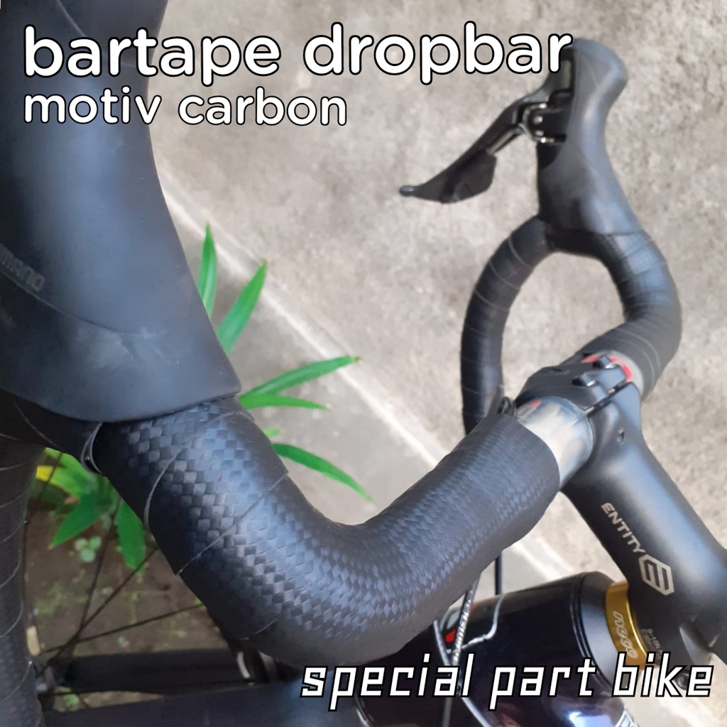 bartape sepeda balap / bartape dropbar / bartape roadbike motiv carbon