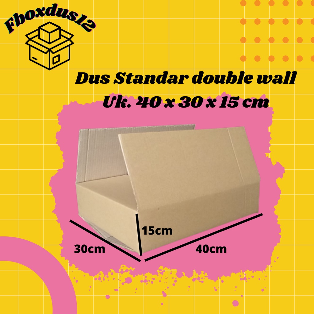 

Kardus Packing/Dus Corrugated Besar Double Wall ukuran 40x30x15CM Baru ( MINIMAL ORDER 5 PCS )