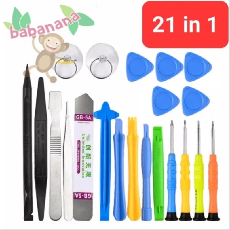 Smartphone 21 in 1 Repair Tools Set Kit Alat service gadget tablet