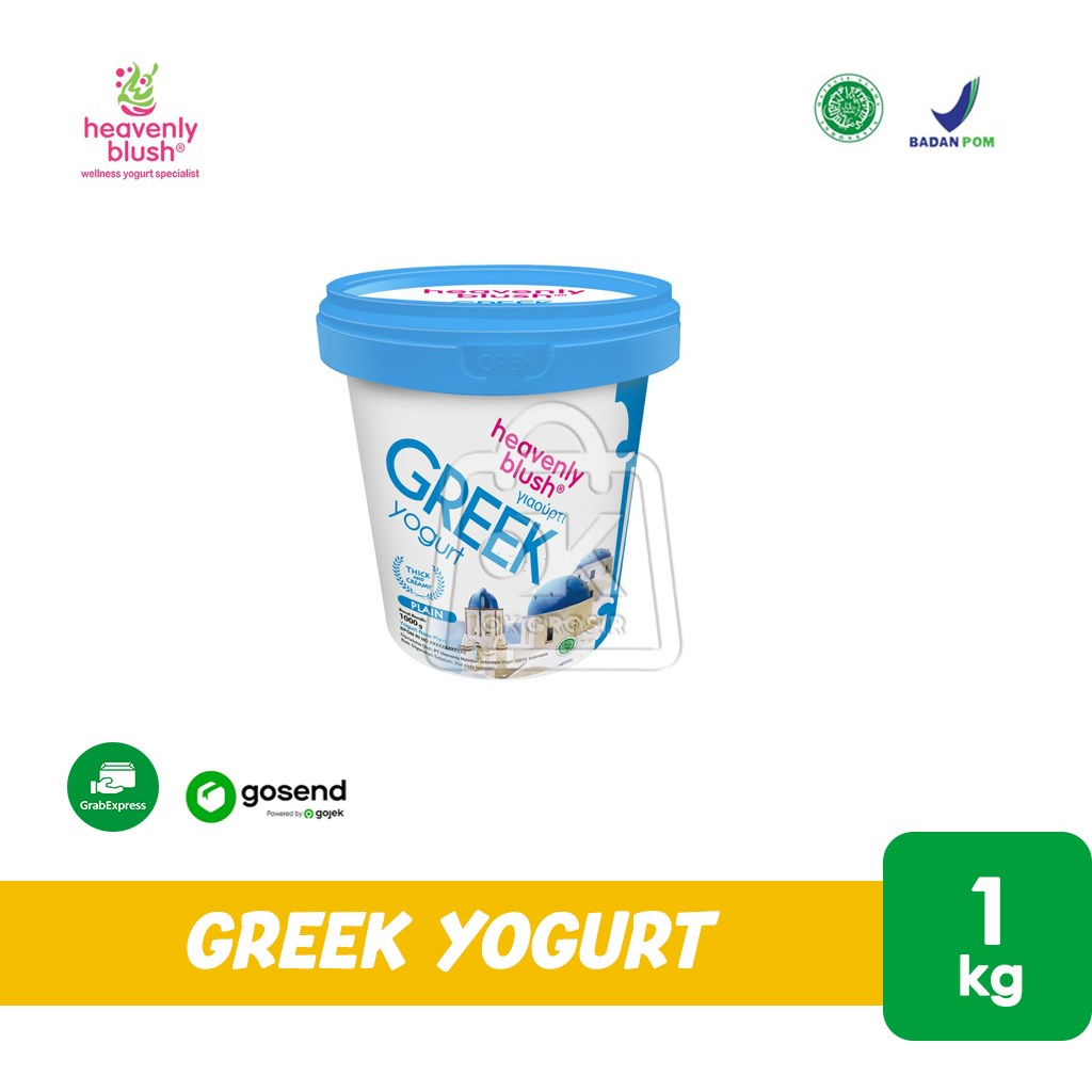 

Greek Yogurt Yoghurt Heavenly Blush Plain 1 Kg (KHUSUS INSTANT)