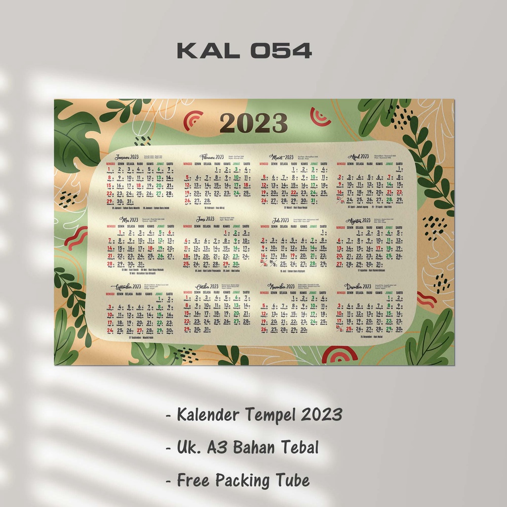 

Hanabi Kalender Dinding 2024 / Kalender Tempel Custom KAL52