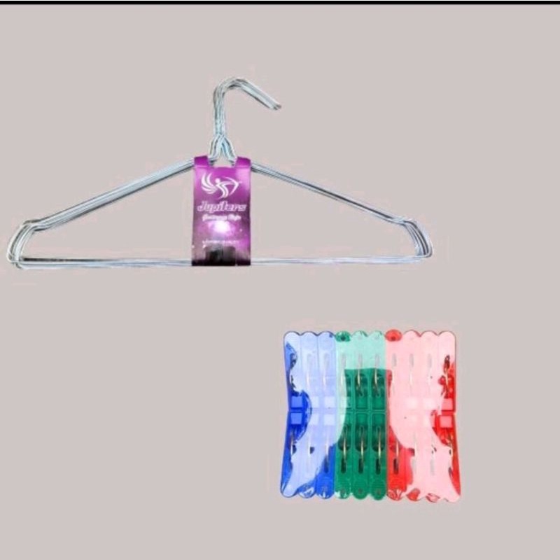 PAKET LAUNDRY BAJU ( keranjang, jepitan &amp; hanger)