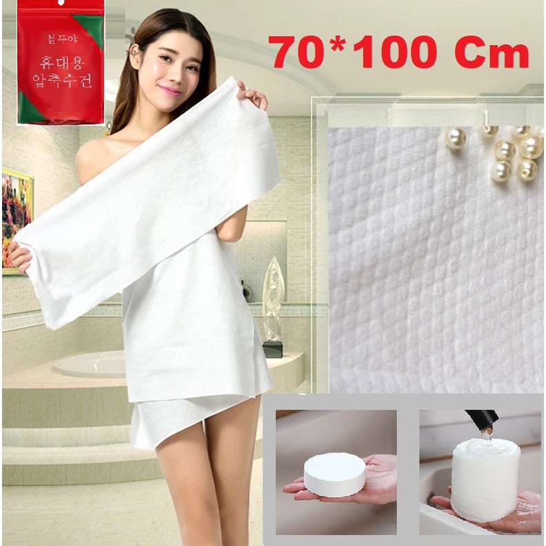 HANDUK TRAVELING PROTABLE UNIK Compressed Micro Fiber Towel HANDUK PRESS