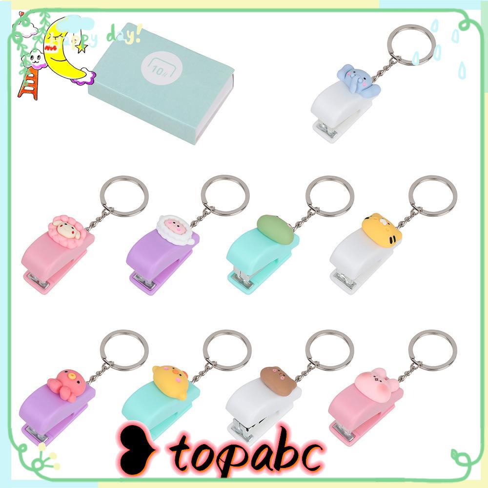 Top Mini Stapler Portable Binder Alat Kartun Lucu Stapler Kertas Klip