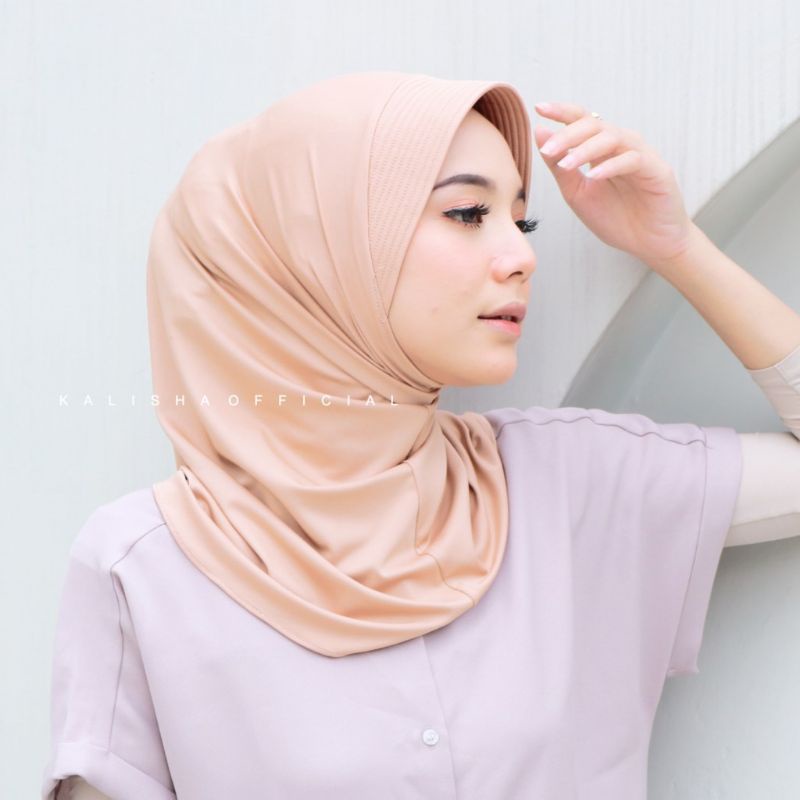 Hijab Pet Sport / Jilbab Olahraga Utk Senam, Jogging, Bersepeda Yoga