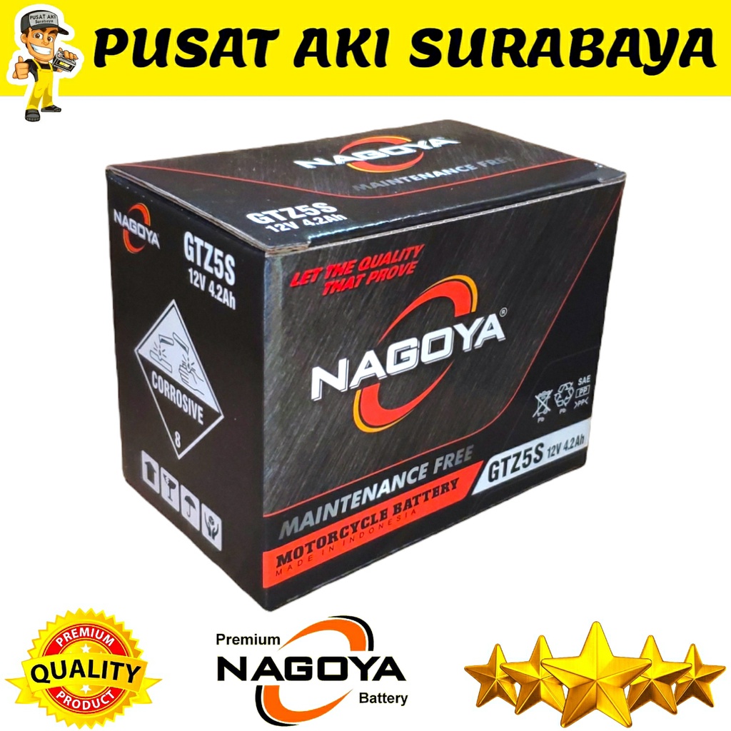 AKI KERING TERBAIK NAGOYA GTZ5S ACCU MF BEBAS PERAWATAN HONDA NEW VERZA 150 MEGA PRO MTZ5S YTZ5S YTZ4V DTZ5S