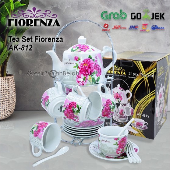 Tea Set / Cangkir Set + Teko FIORENZA AK-812