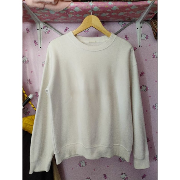 crewneck maroon putih