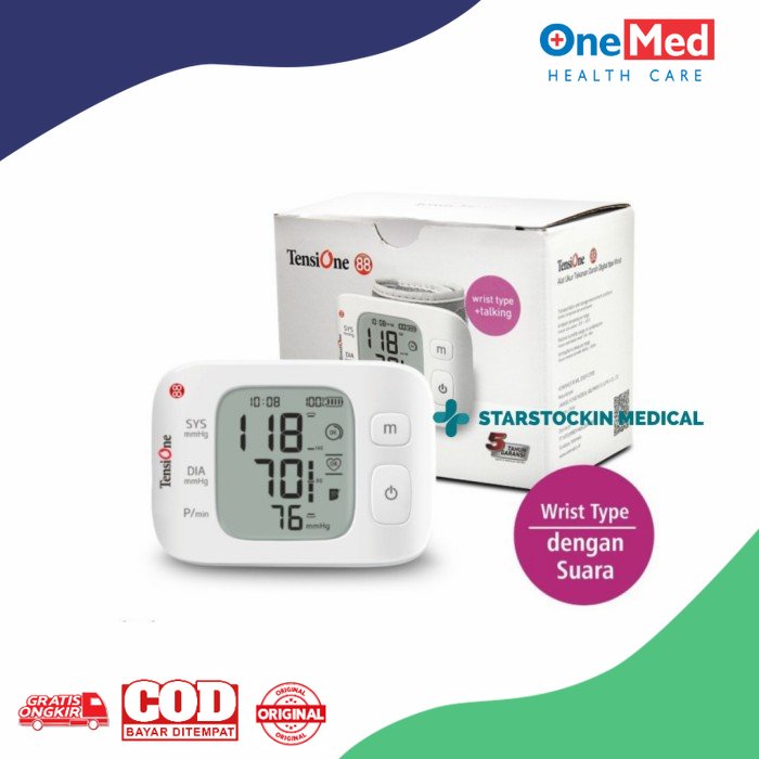 Tensimeter Digital Onemed TensiOne 88 Tensi Pergelangan Tangan