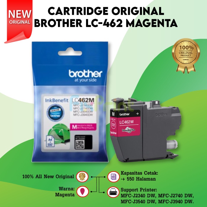 Cartridge LC 462 Tinta Printer MFC J2340 MFC J2740 MFC J3540 MFC-J394