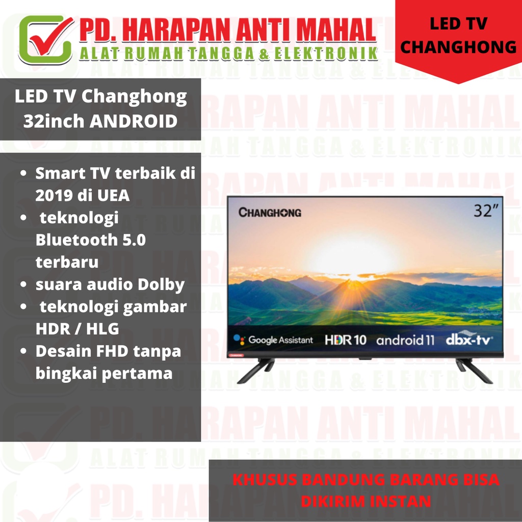 LED TV CHANGHONG L32H7//Changhong L32H7 LED TV 32 inch Android TV//LED TV Changhong 32 inch L32G5/Ch