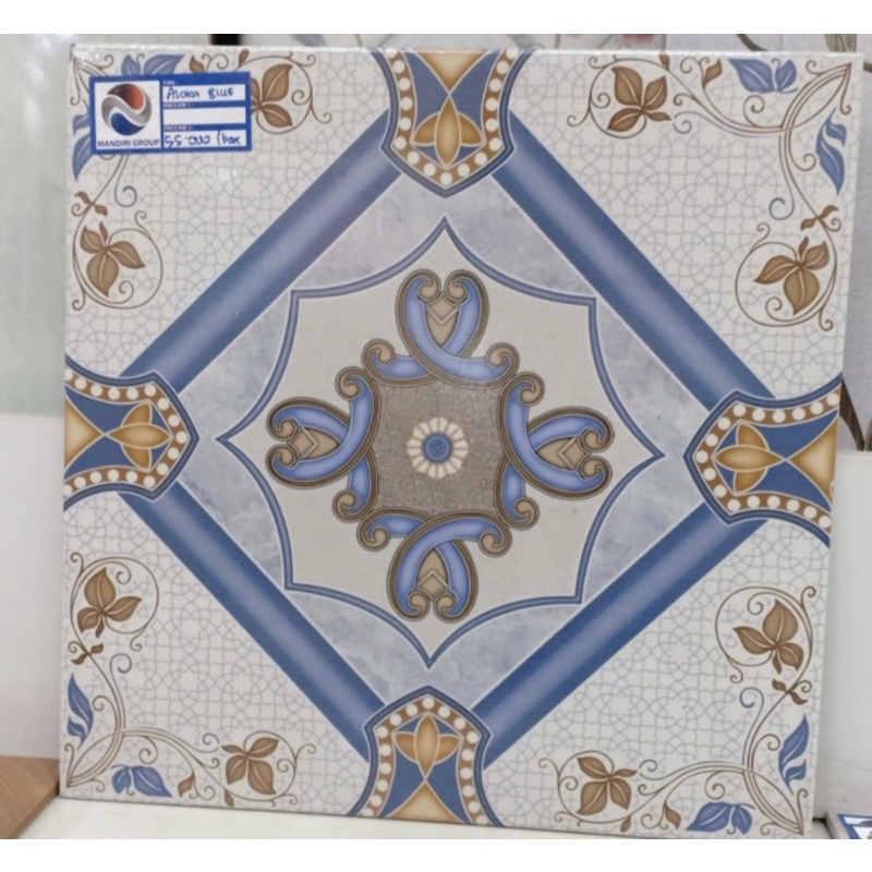 Jual KERAMIK LANTAI 40x40 ASOKA BLUE | Shopee Indonesia