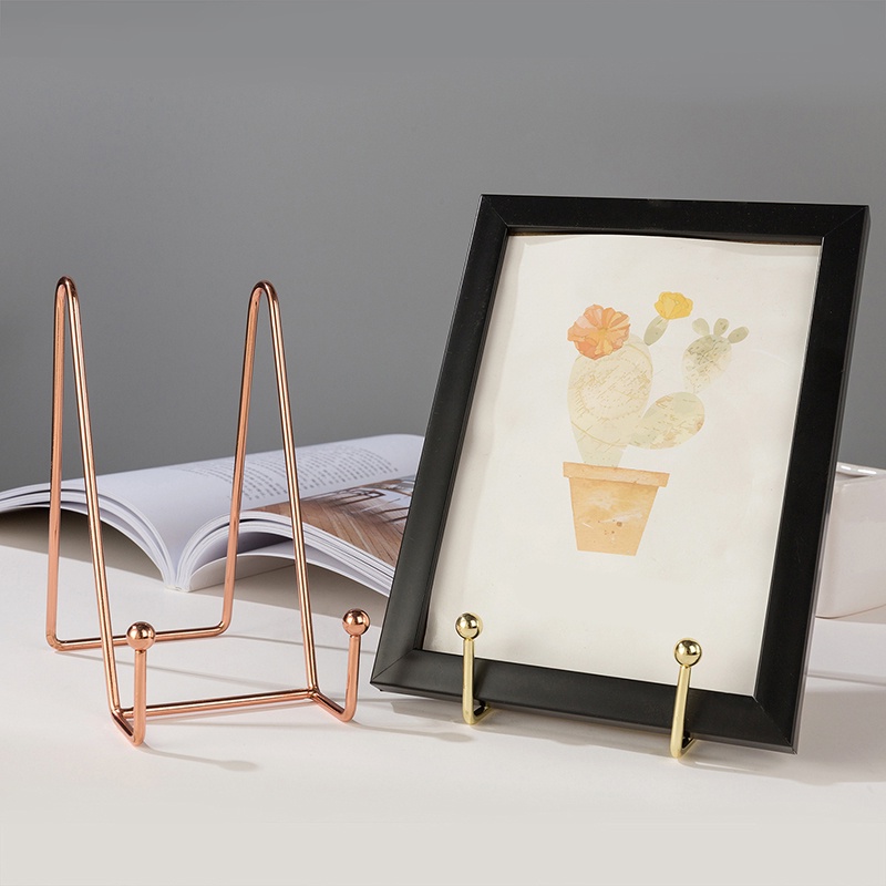 Rose Gold Black Gold Bingkai Foto Emas/Rak Penyimpanan Buku Pajangan Kamar Stand Hias/Tempat Piring Art Decoration Stand