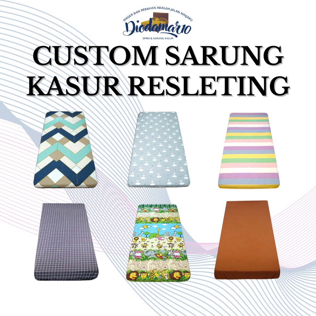 Custom Ukuran Sprei Sarung Kasur Resleting Terlaris 80x200 sampai 200x200