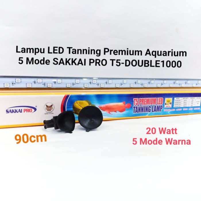 Lampu Tanning Double T5 1000 LED Aquarium 5 Mode Warna SAKKAI PRO SOFT TANNING