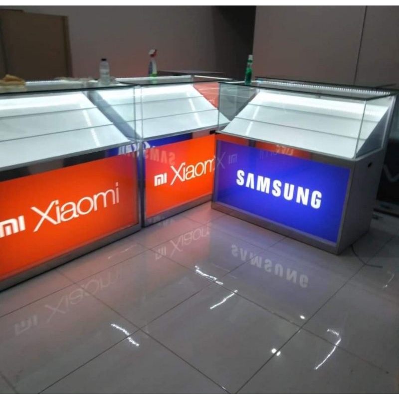 Etalase Hp Etalase Full LED Brand Samsung - Xiaomi