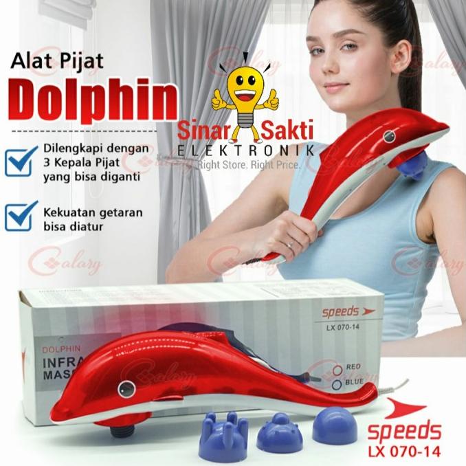 Alat Pijat Elektrik Dolphin Massager Infrared Terapi Inframerah Getar