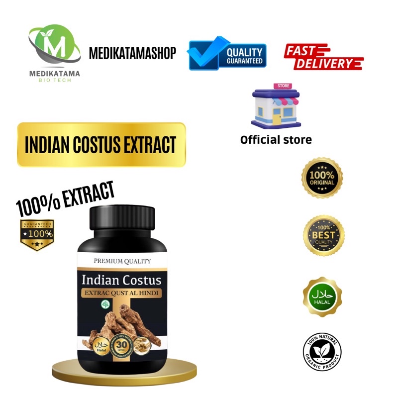 Indian Costus ekstrak qustul hindia kapsul original 30 kapsul