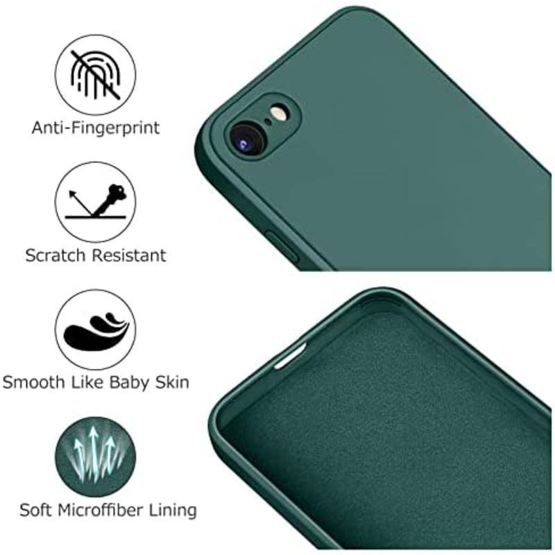 Untuk Iphone6 6s 78 Plus Se2020 2022 Case Bergaya Silikon Cair Slim Full-Body Cover Pelindung Untuk iPhone X XS Max XR