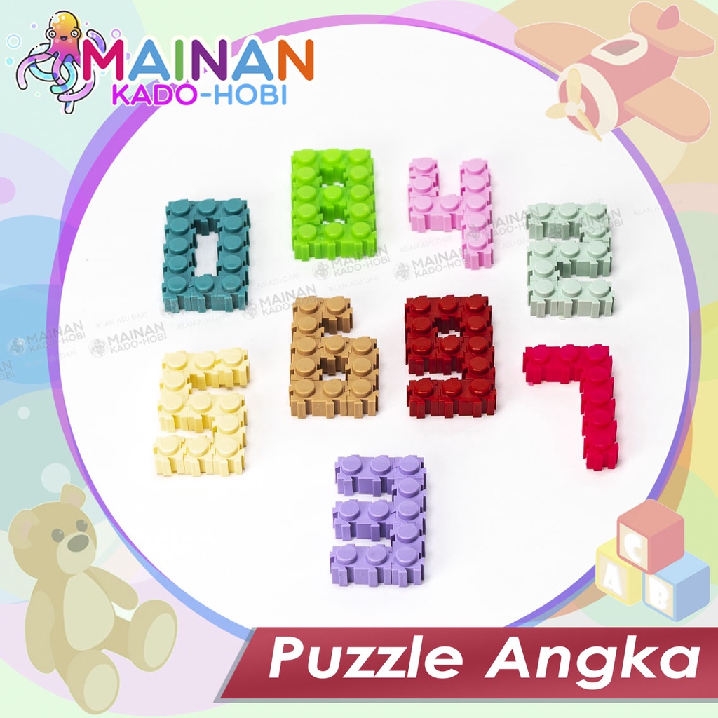 MAINAN ANAK EDUKASI SUSUN ANGKA 3D PUZZLE BLOCKS NUMBER