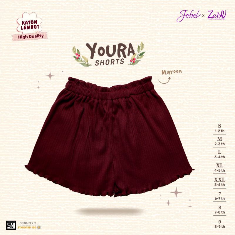 Jobel x Zebe Youra Shorts (1-9 tahun)
