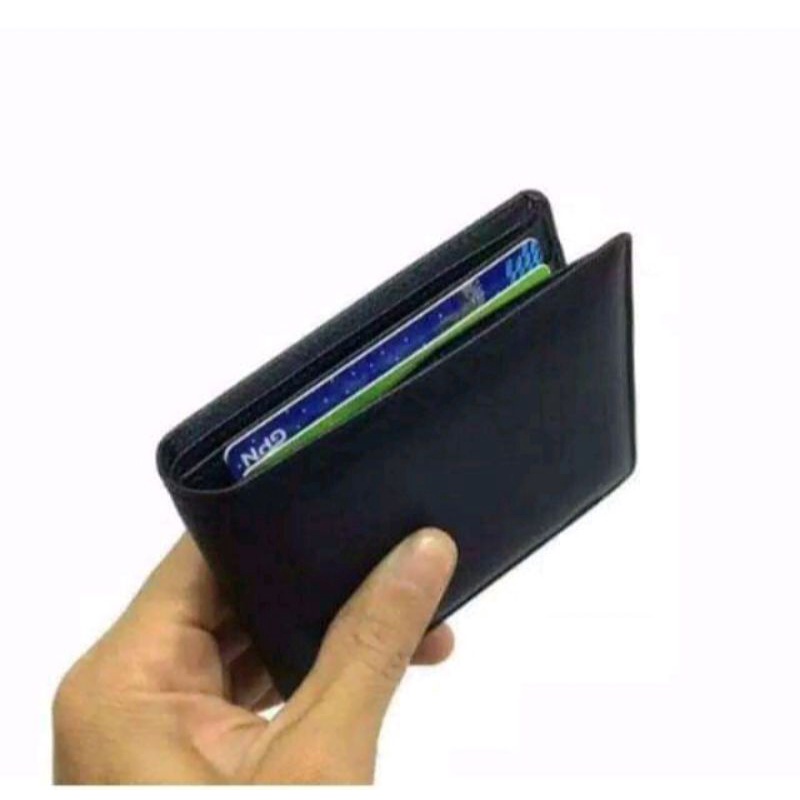 Dompet Pria Minimalis Kulit Asli 100% Original Lipat Kecil Slim Wallet