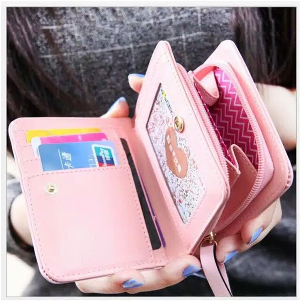 LS 098 - Wallet / Dompet Wanita Lipat Mini fashion korea Triple Cat