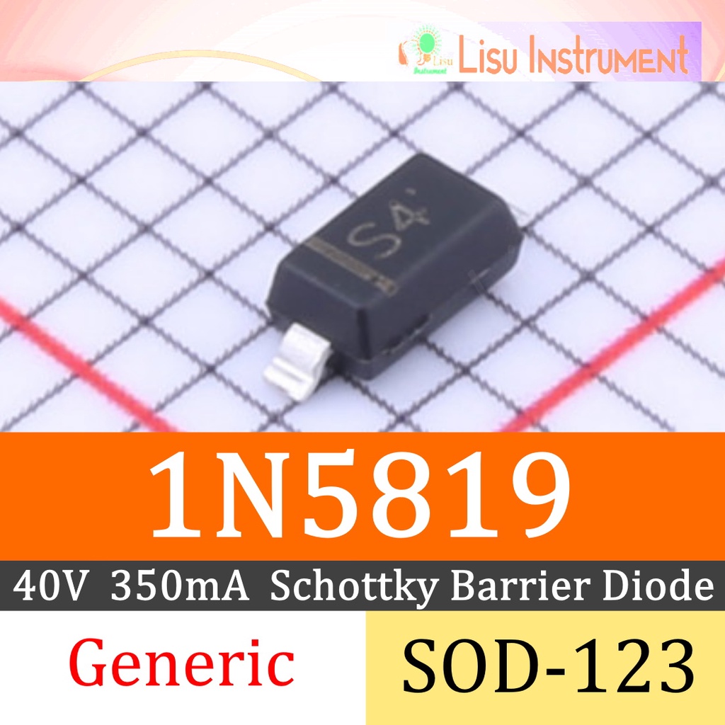 1N5819 1N5819W S4 40V 350mA Schottky Barrier Diodes SOD-123