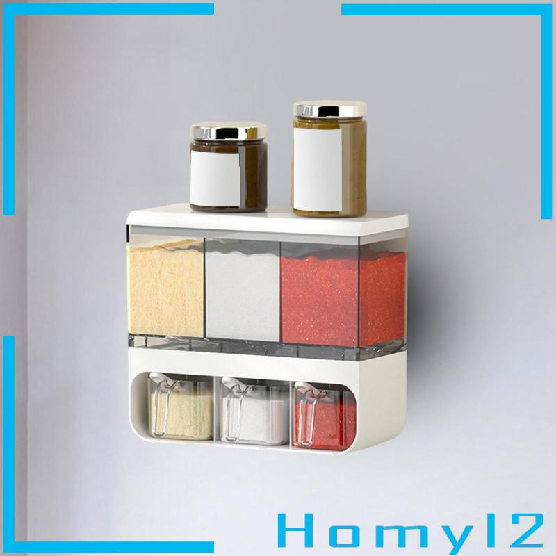 Kotak Bumbu HOMYL2 Model Tekan Warna Bening Untuk Dapur