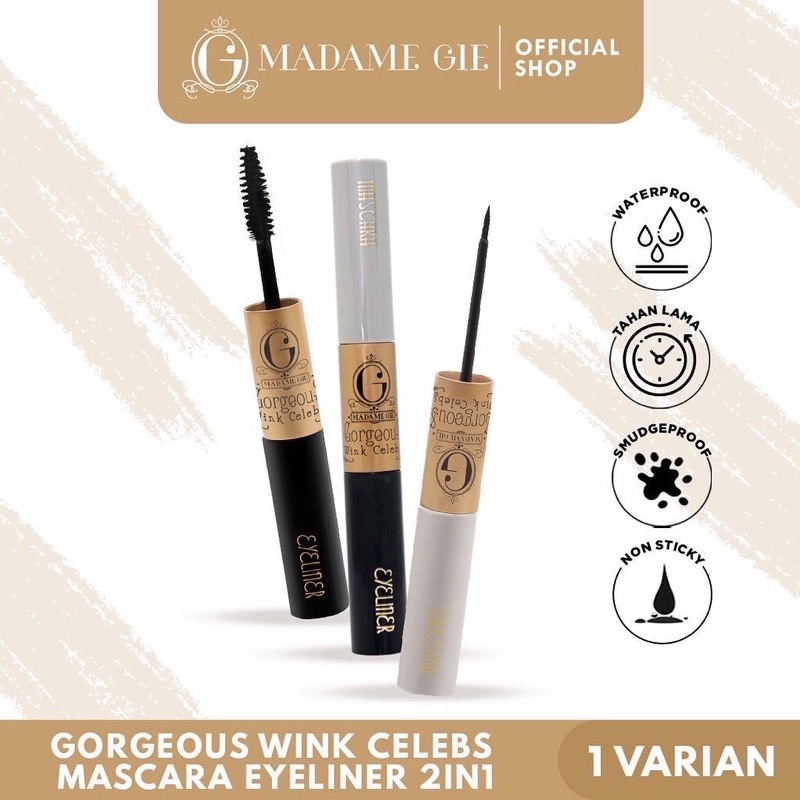 MADAME GIE - GORGEOUS WINK CELEBS - MASCARA &amp; EYELINER 2IN1