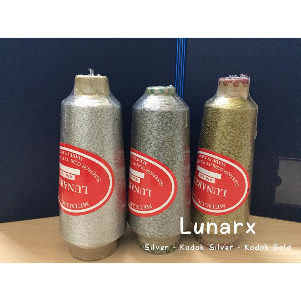 (MERK) Benang Bordir Metalik Polyester Merk Lunarex / Benang Lunarex / Benang Silver Lunarex / Benan
