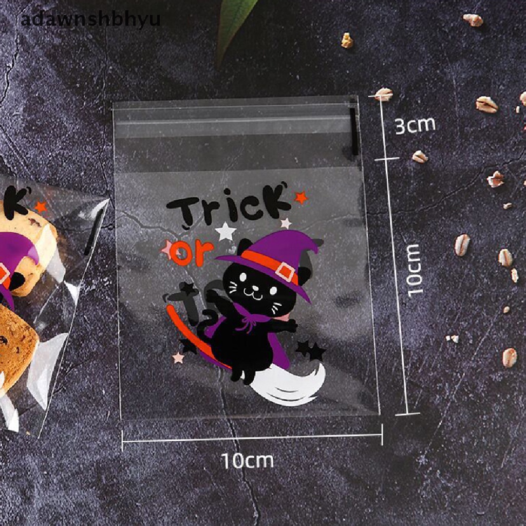 Adawnshbhyu 100 Pcs Halloween Ghost Candy Bag Decor Trick Or Treat Tas Hadiah Perlengkapan Pesta ID