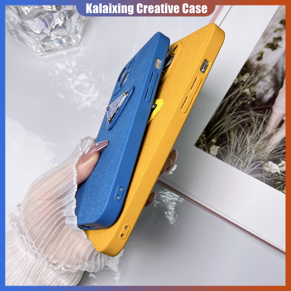 Casing Hard Phone Permukaan Lunar Untuk iPhone 14 Pro Max 14Plus 13Pro 12Pro 11 Pro Max Xs Max Xr X Xs 3D Mewah Prada Casing Penutup Belakang