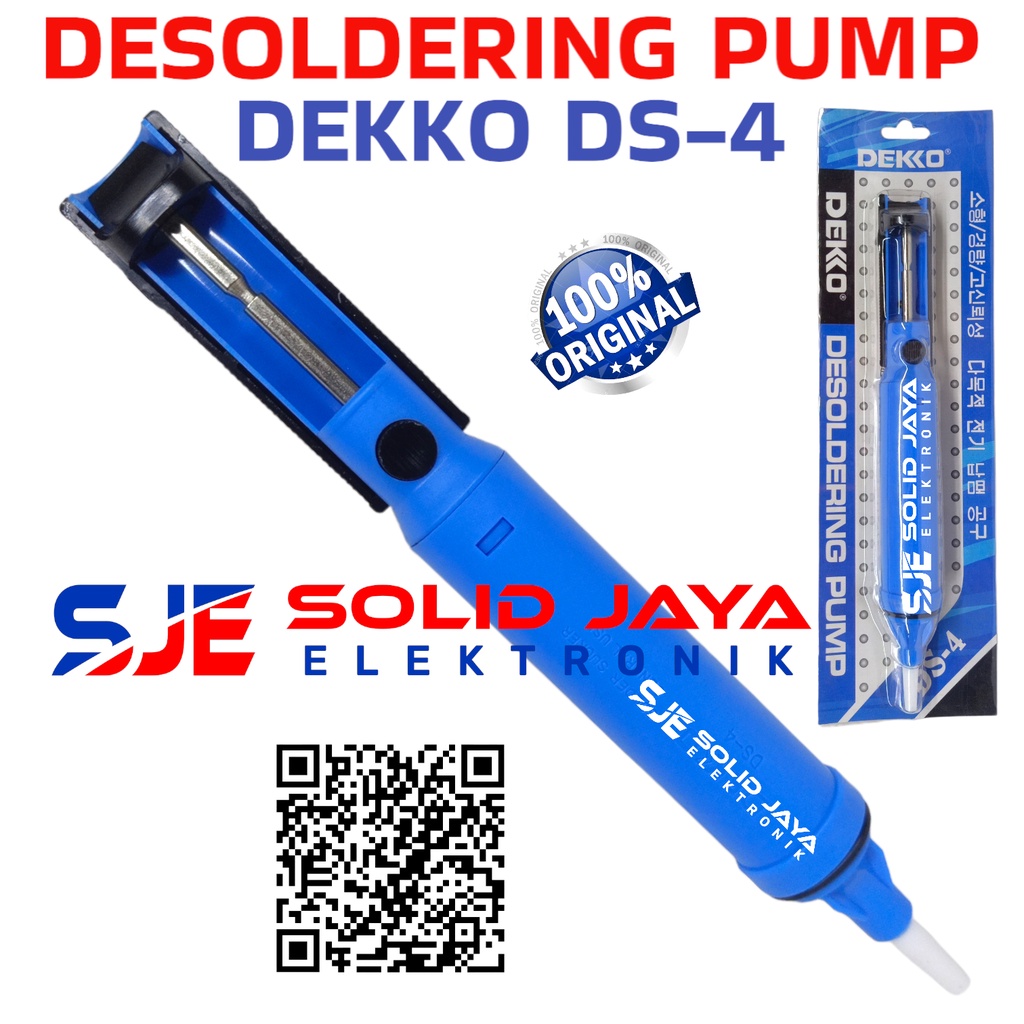 SEDOTAN TIMAH DEKKO DS-04 DS04 DS 04 ATRAKTOR DESOLDERING PUMP TINOL DEKO SOLDER SUCKER ONE TOUCH SOLDER ABSORTION ASLI ORI ORIGINAL