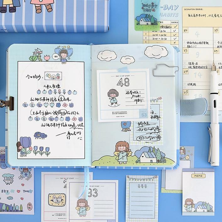 

3KD♦ cute diary book set korea style cute stickers set buku catatan harian Banyak Peminat