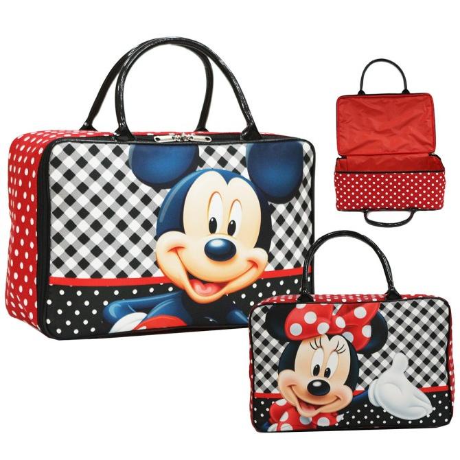 Jual Travel Bag Karakter Mickey Minnie Mouse Bahan Kanvas Hitam Shopee Indonesia