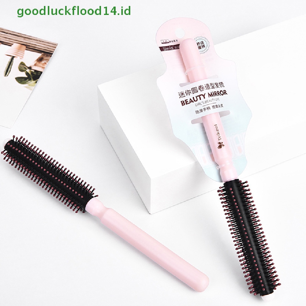 [GOOGFOUR] 1pc Roll Brush Sisir Rambut Bulat Bergelombang Curly Styling Care Curling Alat Salon [TOP]