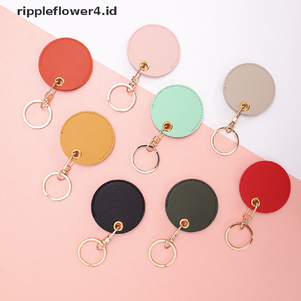 {rippleflower4.id} Tempat Kartu Akses Kulit, Gantungan Kunci water drop, cover Pelindung Induksi Lift Kartu bus~