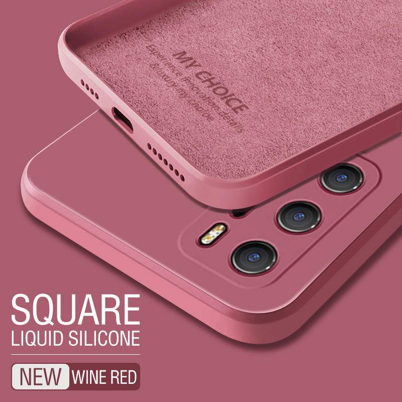 Untuk Huawei Mate40 30 20 Pro Lite Case Persegi Cair Lembut Silikon Cover Untuk Huawei Y9 Prime 2019 P Smart Z Case