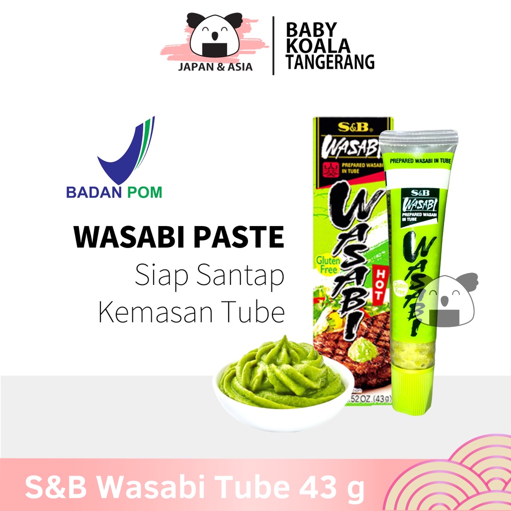 

S&B Wasabi Paste Tube Pasta Wasabi 43 g │ Horseradish Import for Sashimi Sushi.