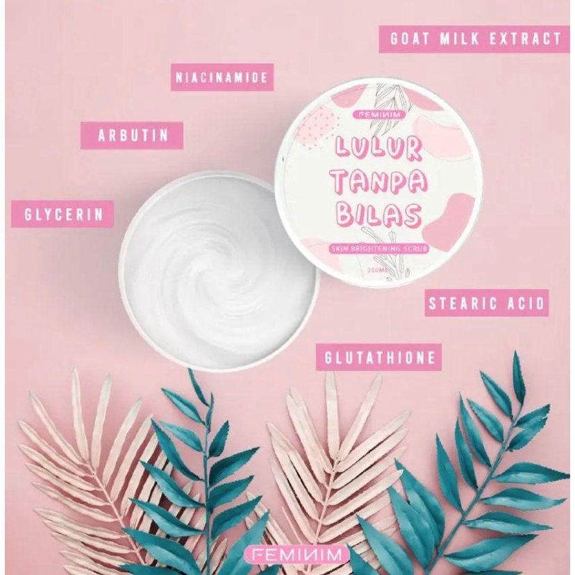 Giveliss Feminim Lulur Mandi Tanpa Bilas Air dengan Aroma Cherry Blossom Organik Pemutihan