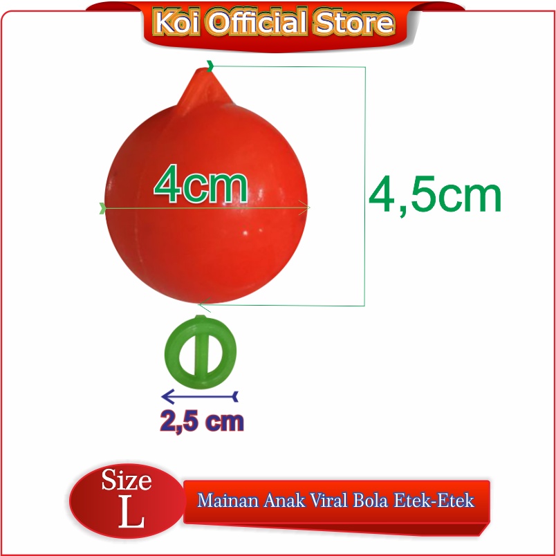 Koi Official - Mainan Anak Bola Etek Etek Viral Mainan Bola Lato-Lato Tok-Tok Harga Grosir