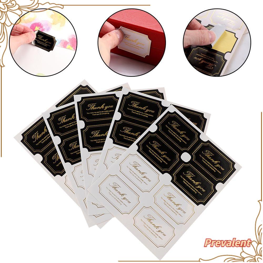 Preva 40/60pcs Handmade Stiker Suvenir Pernikahan DIY Bronzing Putaran Sealing Craft Terima Kasih
