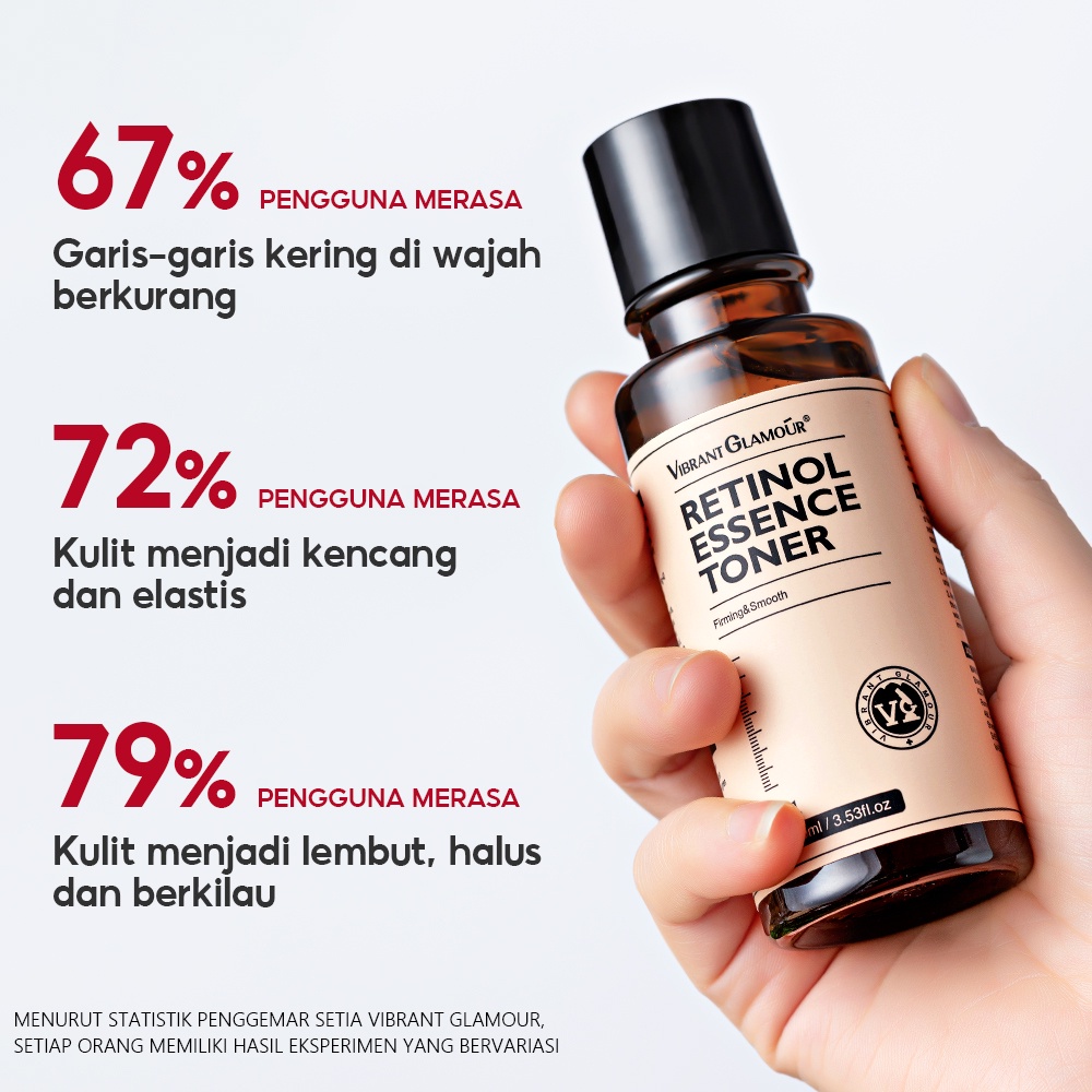 VIBRANT GLAMOUR Double Retinol Face Toner Untuk Pelembab Wajah Pemutih Anti penuaan dan kerut perawatan wajah-100ml