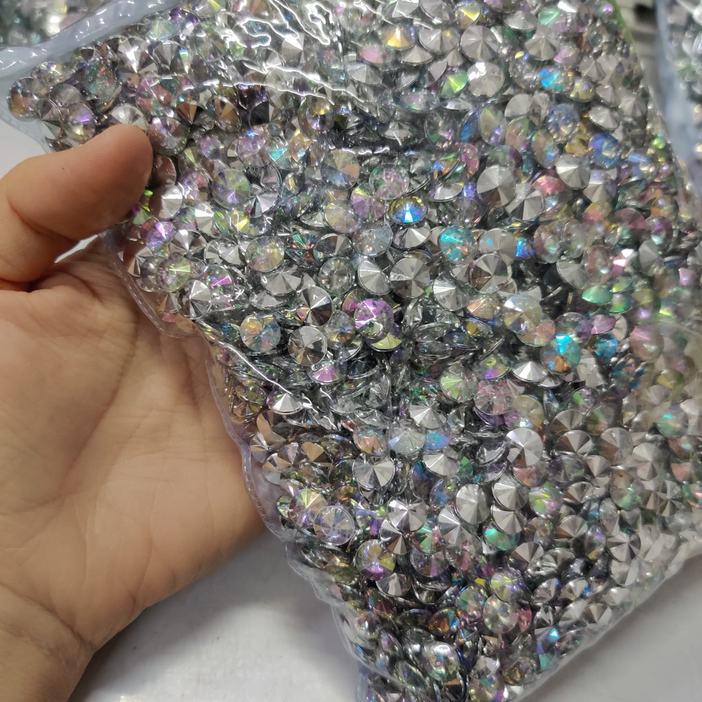 [Per Bks] Mote Diamond AB Akrilik TEMPEL / Payet Batu Berlian Kristal Bulat