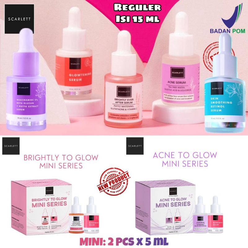 Scarlett Acne Serum Glowtening Scarlett Brightly Ever After Serum Skin Smoothing Retinol Scarlett Se